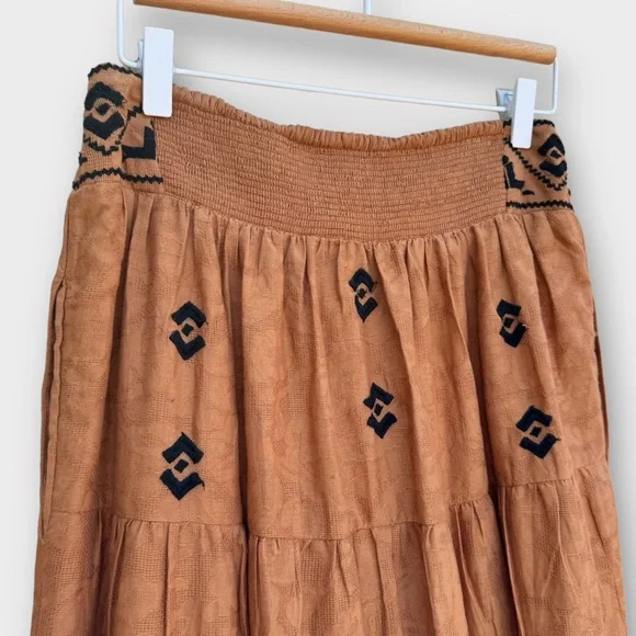 Anthropologie Bohemian Tiered Midi Skirt - Picture 12 of 13